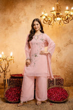 Pastel Perfection Floral Embroidered Festive Suit Ensemble