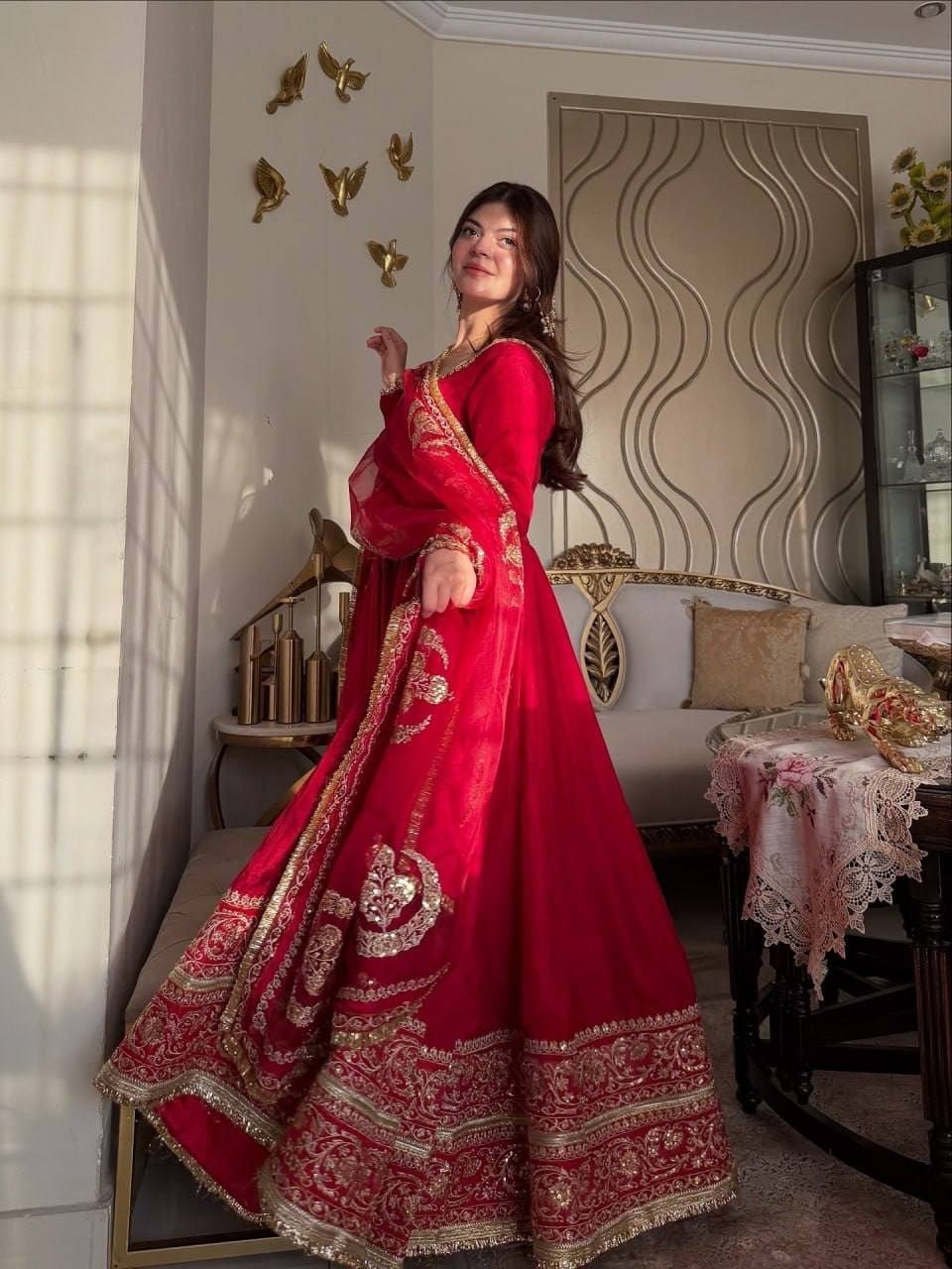Regal Embroidered Anarkali Ensemble for Grand Festive Celebrations