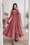 Regal Tradition Embellished Anarkali Ensemble with Intricate Border Detailing