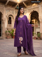 Royal Heritage Embroidered Kurta Set with Artistic Motifs and Graceful Dupatta