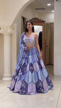 Intricately Embroidered Patchwork Pattern Lehenga Choli Set