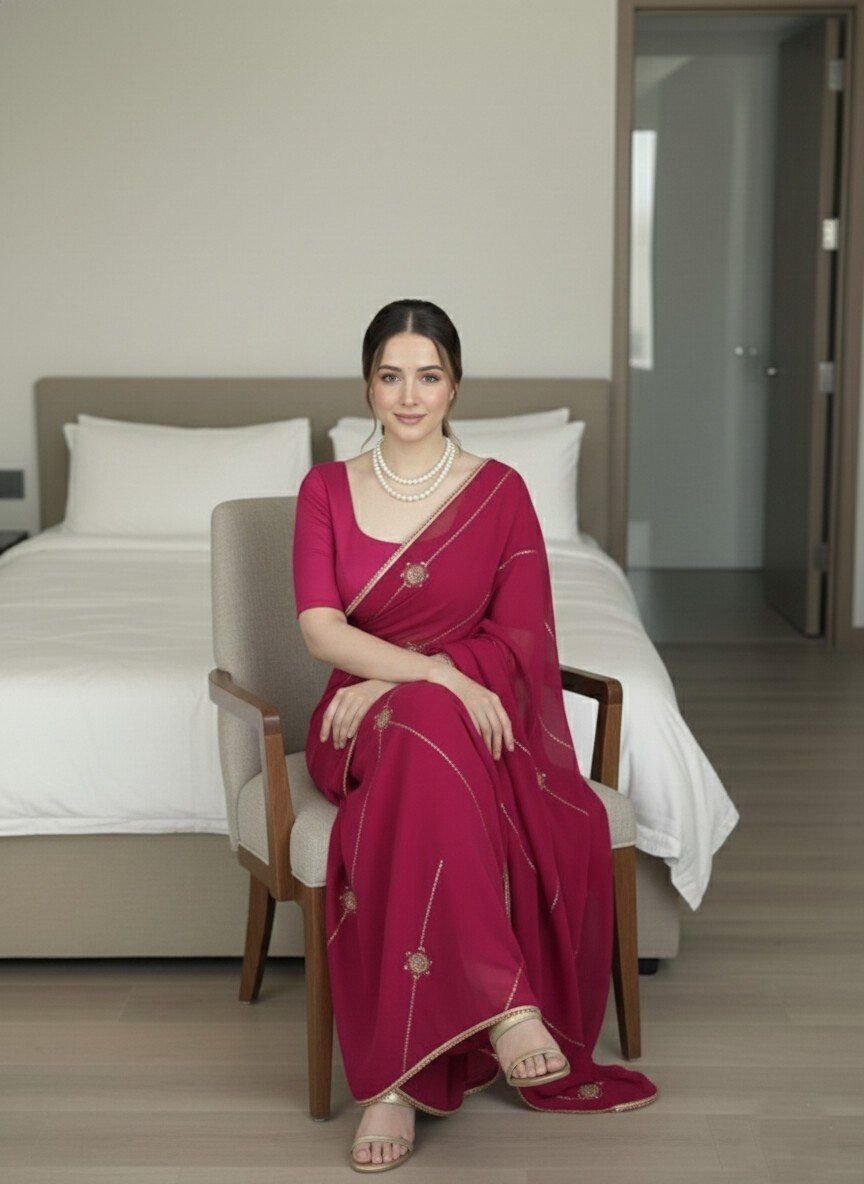 Timeless Splendor Embellished Saree Ensemble