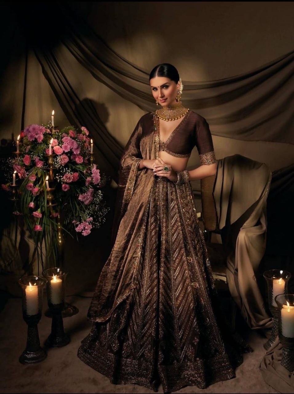 Intricate Zari Embroidered Silk Lehenga Set with Matching Dupatta - Surat Wholesale Ethnic Wear (Photo 1)