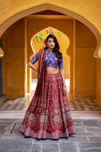 Printed Bandhani Motif Lehenga Choli Set with Sweetheart Neckline - Surat Wholesale Ethnic Wear (Photo 1)