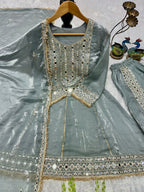 Regal Mirrorwork Palazzo Ensemble for Festive Celebrations