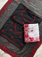 Contemporary Statement Floral Embroidered Saree for Sophisticated Occasions - Surat Wholesale Ethnic Wear (Photo 21)