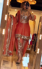 Regal Mirrorwork Palazzo Ensemble for Festive Celebrations