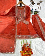 Regal Mirrorwork Palazzo Ensemble for Festive Celebrations