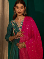 Regal Heritage Floral Embroidered Anarkali Suit Ensemble