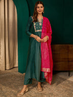 Regal Heritage Floral Embroidered Anarkali Suit Ensemble