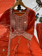 Regal Mirrorwork Palazzo Ensemble for Festive Celebrations