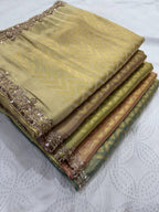 Exquisite Green with Designer Saree Set