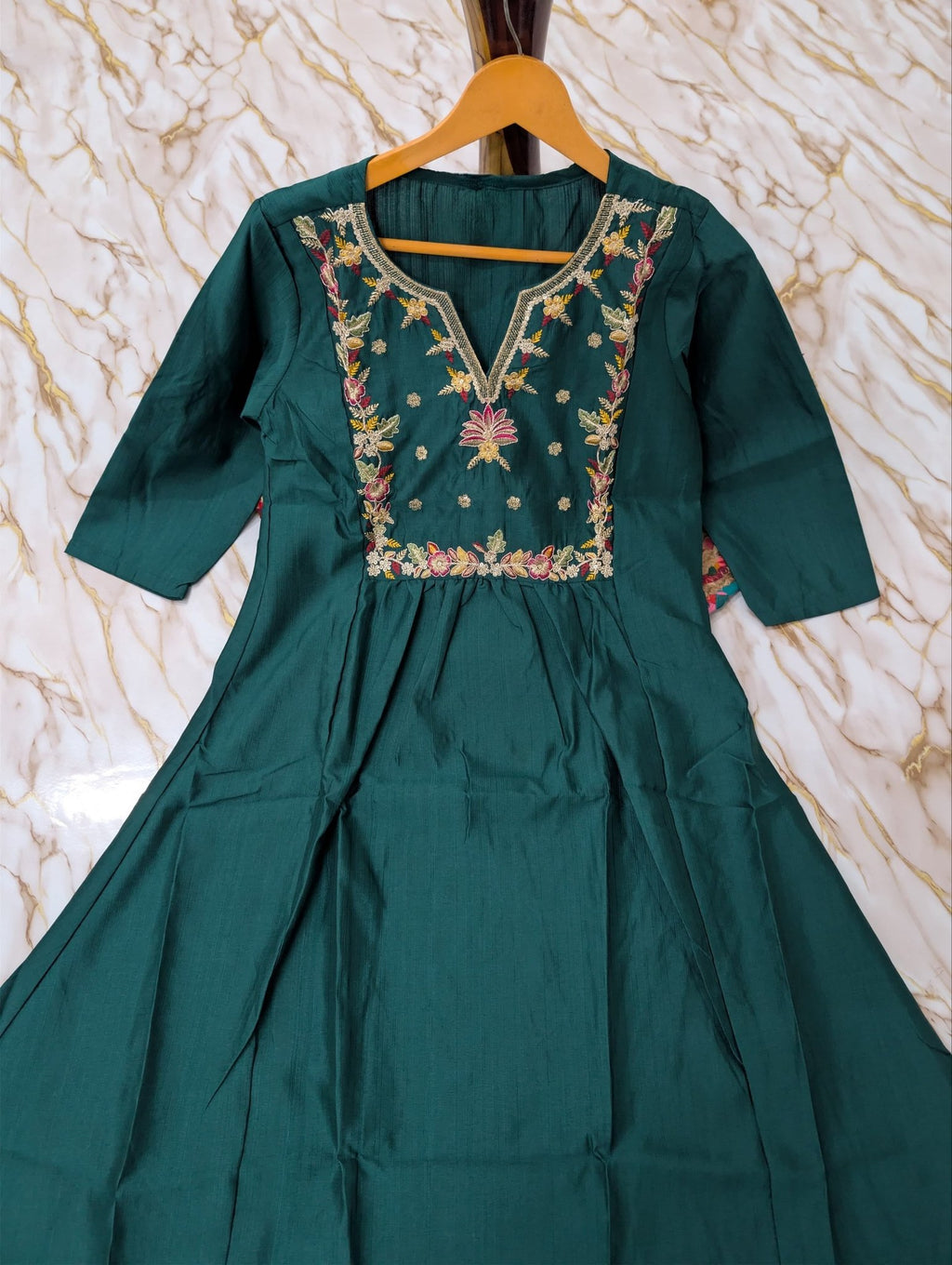 Regal Heritage Floral Embroidered Anarkali Suit Ensemble