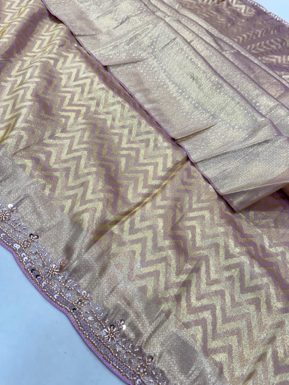 Exquisite Green with Designer Saree Set