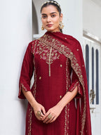 Royal Heritage Embroidered Kurta Set with Ornate Dupatta - Surat Wholesale Ethnic Wear (Photo 2)