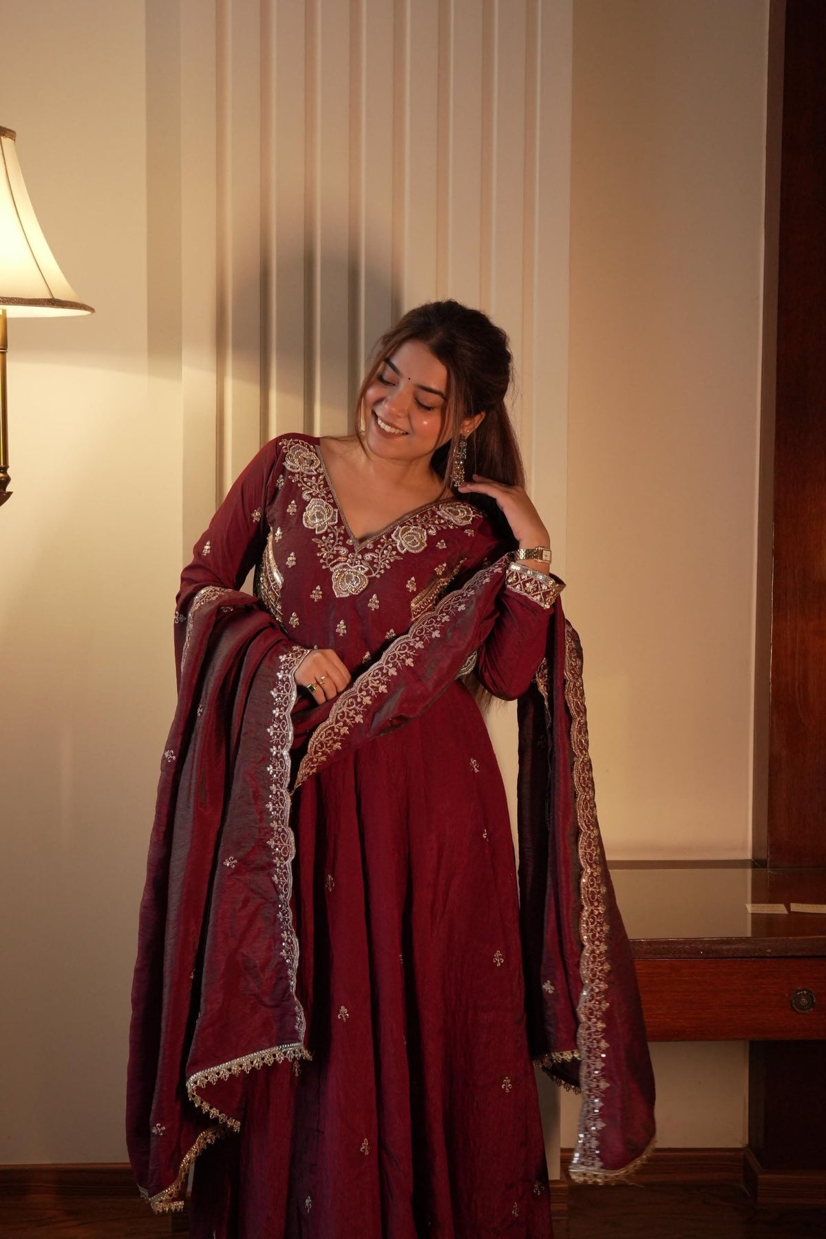 Royal Heritage Embroidered Anarkali Ensemble With Intricate Zari Detailing - Surat Wholesale Ethnic Wear (Photo 2)