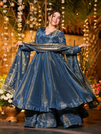 Royal Heritage Embroidered Anarkali Ensemble With Regal Dupatta Detailing - Surat Wholesale Ethnic Wear (Photo 2)