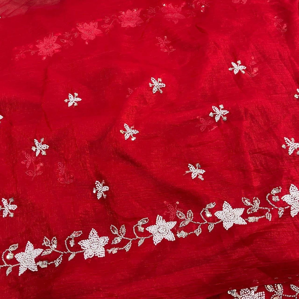 Garden Romance Floral Embroidered Saree with Timeless Festive Charm - Surat Wholesale Ethnic Wear (Photo 2)