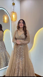 Glittering Geometric Sequin Work Flared Lehenga Set