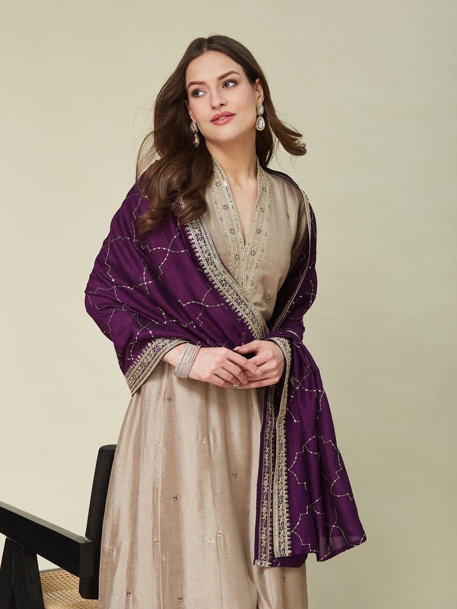 Regal Tradition Embroidered Festive Anarkali Ensemble