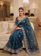 Timeless Floral Embellished Sarees Crafted for Sophisticated Celebrations