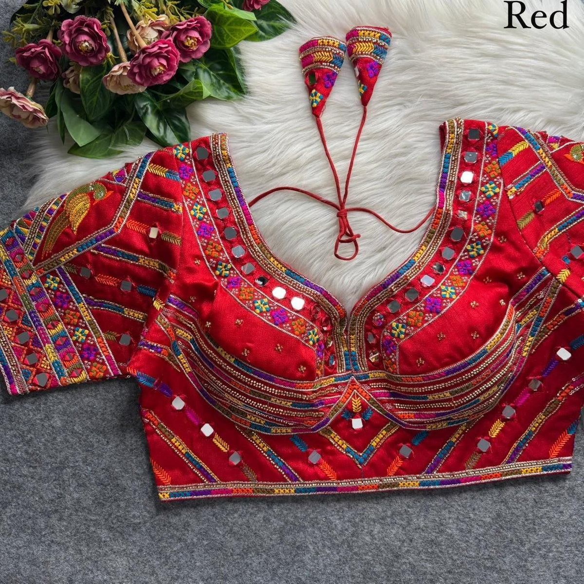Artisanal Handcrafted Mirrorwork Embroidered Festive Blouse Collection