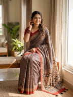 Artisanal Heritage Printed Saree with Intricate Borders for Festive Occasions - Surat Wholesale Ethnic Wear (Photo 2)