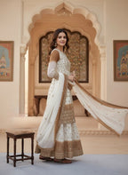 Intricately Embroidered Sharara Suit Set With Border Dupatta - Surat Wholesale Ethnic Wear (Photo 2)