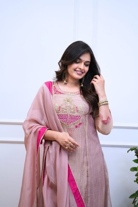 Contemporary Embroidered Draped Kurta Set