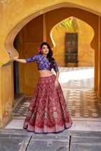 Printed Bandhani Motif Lehenga Choli Set with Sweetheart Neckline - Surat Wholesale Ethnic Wear (Photo 2)