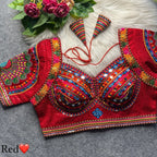 Boho Ethnic Fusion Peacock Handcrafted Heavy Embroidered Blouse