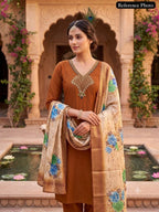Royal Heritage Floral Printed Dupatta Suit Set with Intricate Ethnic Embroidery - Surat Wholesale Ethnic Wear (Photo 2)
