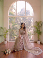 Subtle Grace Embellished Saree with Shimmering Border and Delicate Diamond Patterns - Surat Wholesale Ethnic Wear (Photo 2)