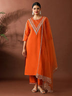 Regal Tradition Embroidered Ethnic Suit Set with Delicate Artisanal Detailing - Surat Wholesale Ethnic Wear (Photo 2)
