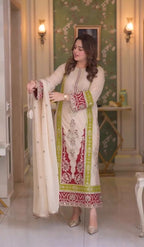 Vintage Classic Embroidered Border Straight Kurta Set with Dupatta - Surat Wholesale Ethnic Wear (Photo 2)