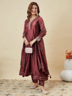 Regal Heritage Embroidered Anarkali Ensemble