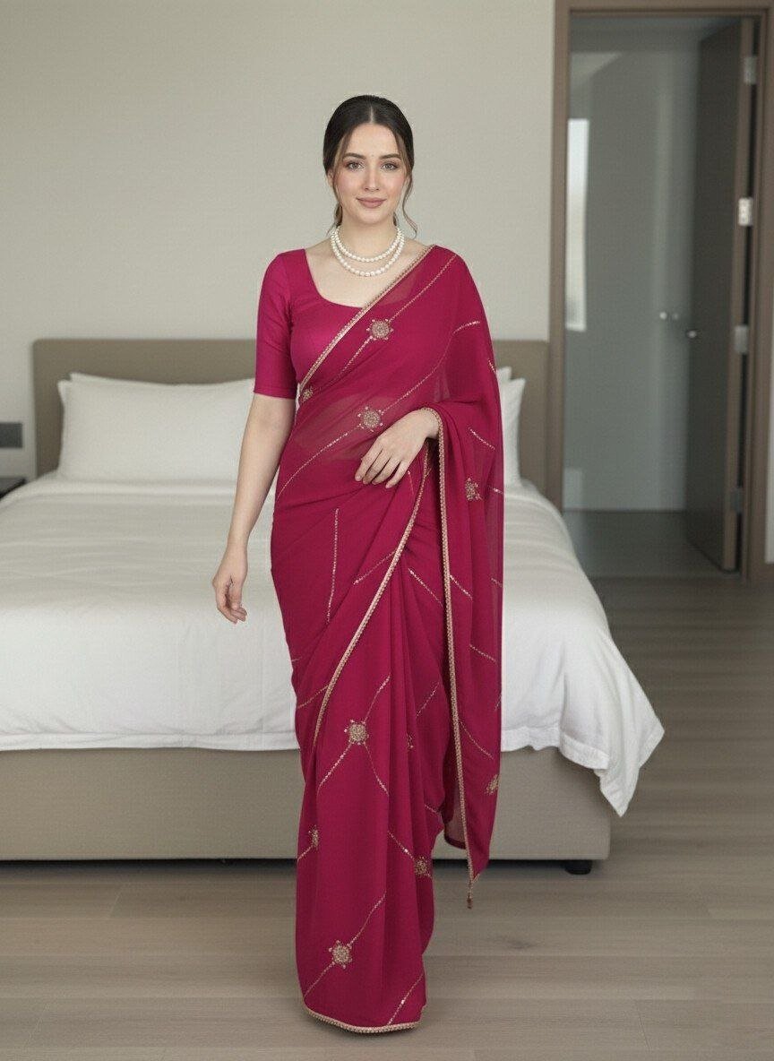 Timeless Splendor Embellished Saree Ensemble
