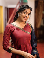 Artisanal Zari Bordered Anarkali Suit Set With Dupatta - Surat Wholesale Ethnic Wear (Photo 3)