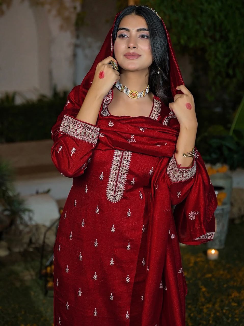 Regal Heritage Embroidered Kurta Set for Festive Occasions
