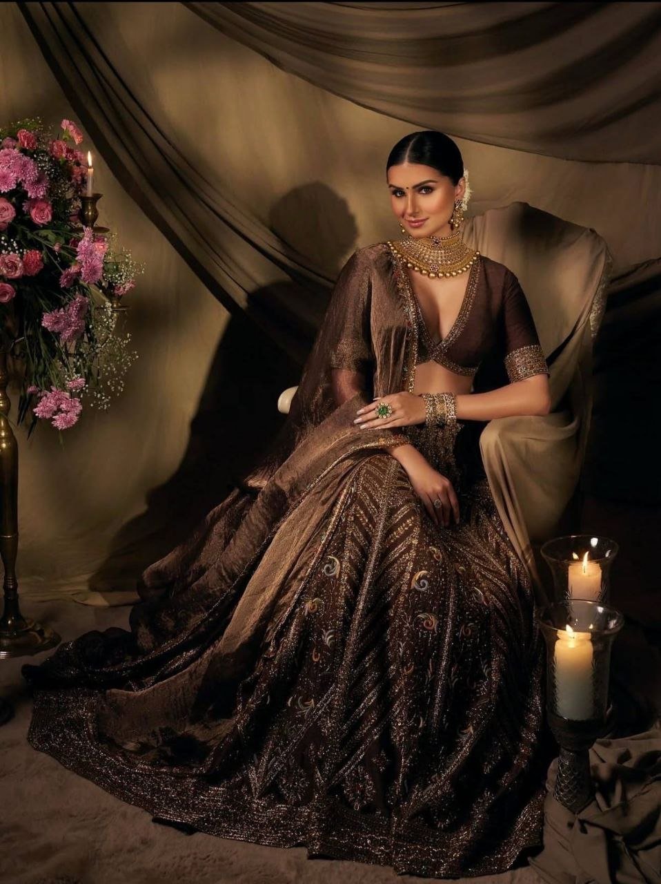 Intricate Zari Embroidered Silk Lehenga Set with Matching Dupatta - Surat Wholesale Ethnic Wear (Photo 3)