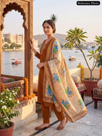 Royal Heritage Floral Printed Dupatta Suit Set with Intricate Ethnic Embroidery - Surat Wholesale Ethnic Wear (Photo 3)