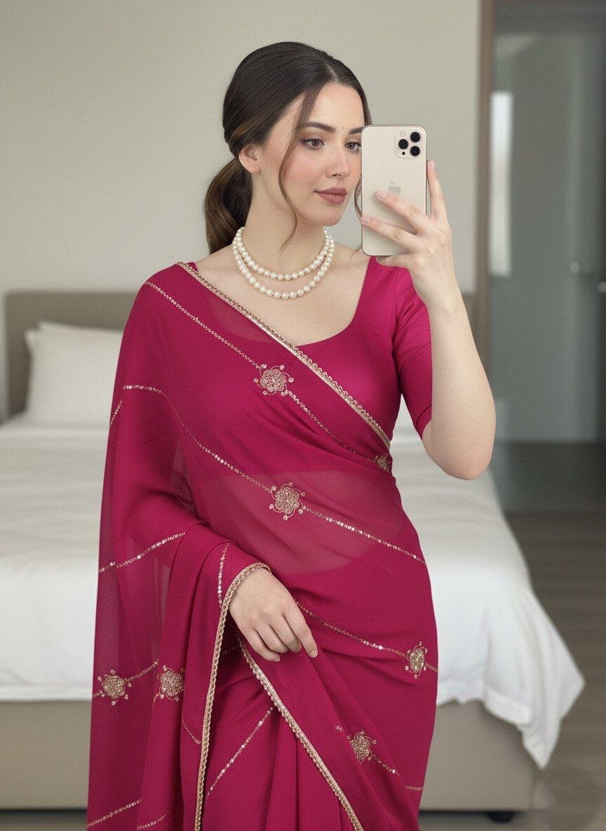 Timeless Splendor Embellished Saree Ensemble