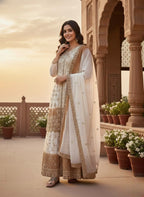 Intricately Embroidered Sharara Suit Set With Border Dupatta - Surat Wholesale Ethnic Wear (Photo 3)