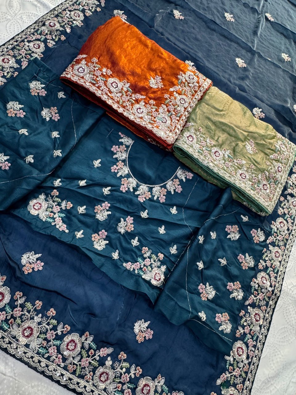 Timeless Floral Embellished Sarees Crafted for Sophisticated Celebrations