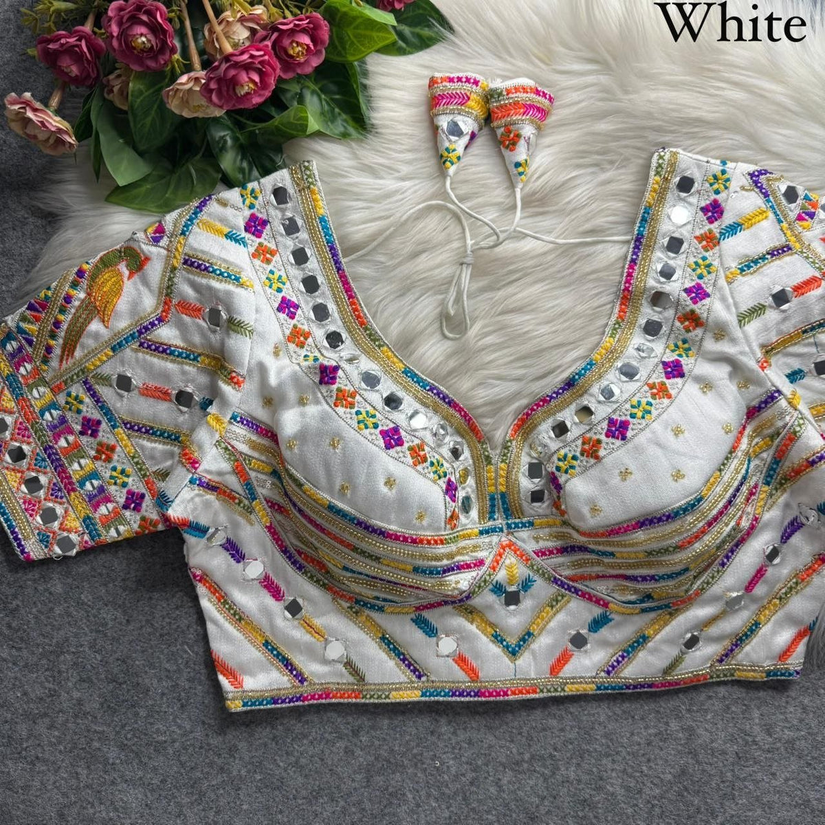 Artisanal Handcrafted Mirrorwork Embroidered Festive Blouse Collection