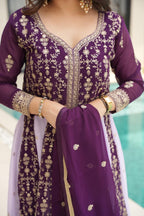 Royal Heritage Embroidered Anarkali Ensemble with Intricate Zari Work and Majestic Flared Silhouette - Surat Wholesale Ethnic Wear (Photo 3)