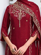 Royal Heritage Embroidered Kurta Set with Ornate Dupatta - Surat Wholesale Ethnic Wear (Photo 3)