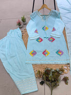 Embroidered Straight Kurta With Salwar And Dupatta - Surat Wholesale Ethnic Wear (Photo 3)