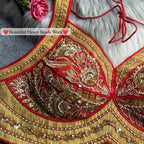 Opulent Luxury Heavy Zari Embroidered Sleeveless Blouse