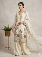 Regal Heritage Scenic Embroidered Palazzo Suit